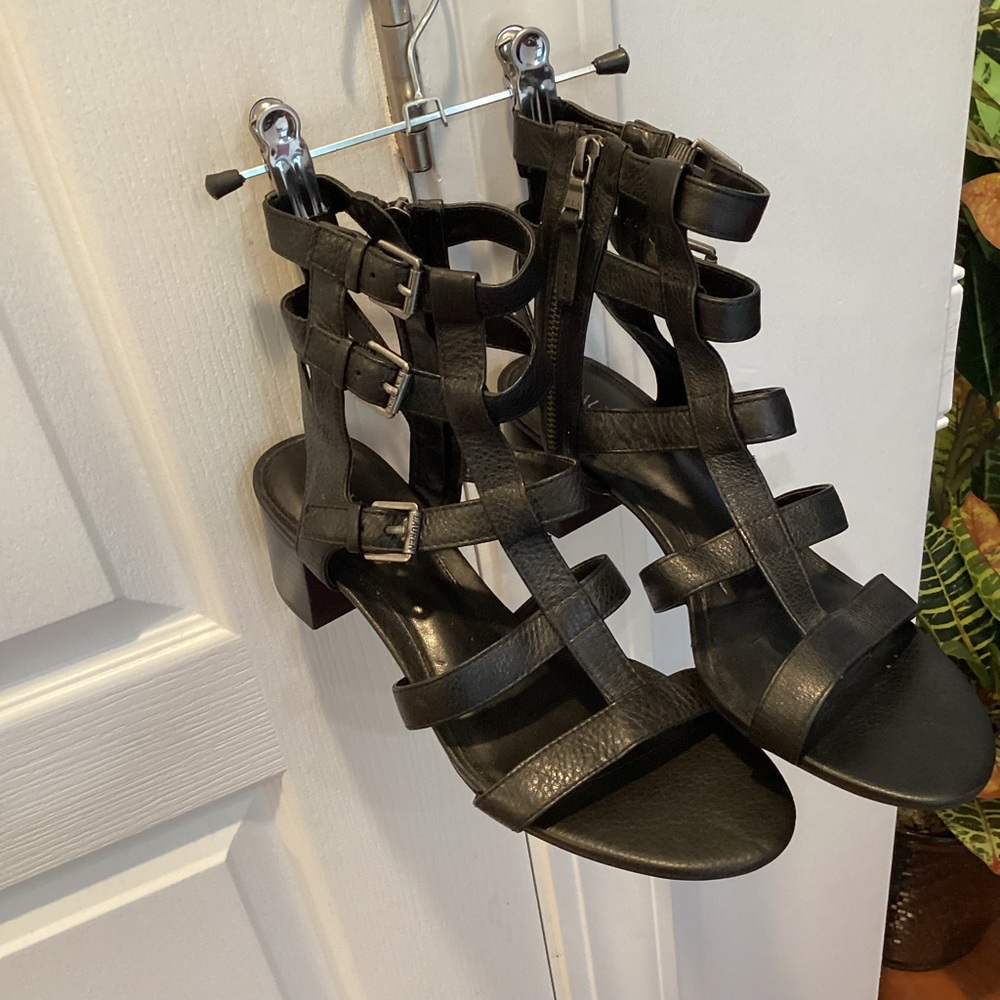 RALPH LAUREN Strappy Gladiator Block Heel Sandals ( Size 10)